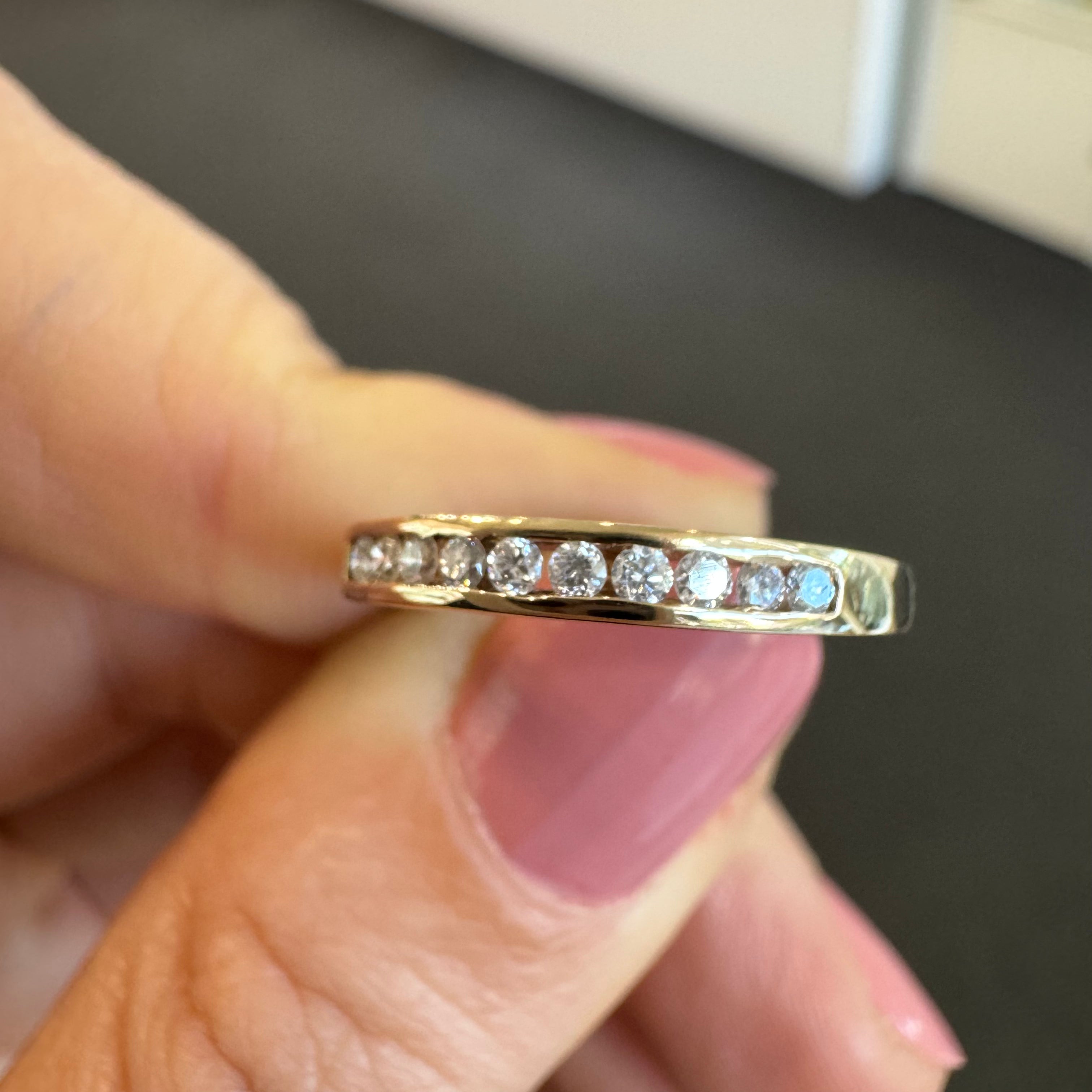 ELLA | Channel Set Diamond Ring in Yellow Gold (0.65ct tw.)