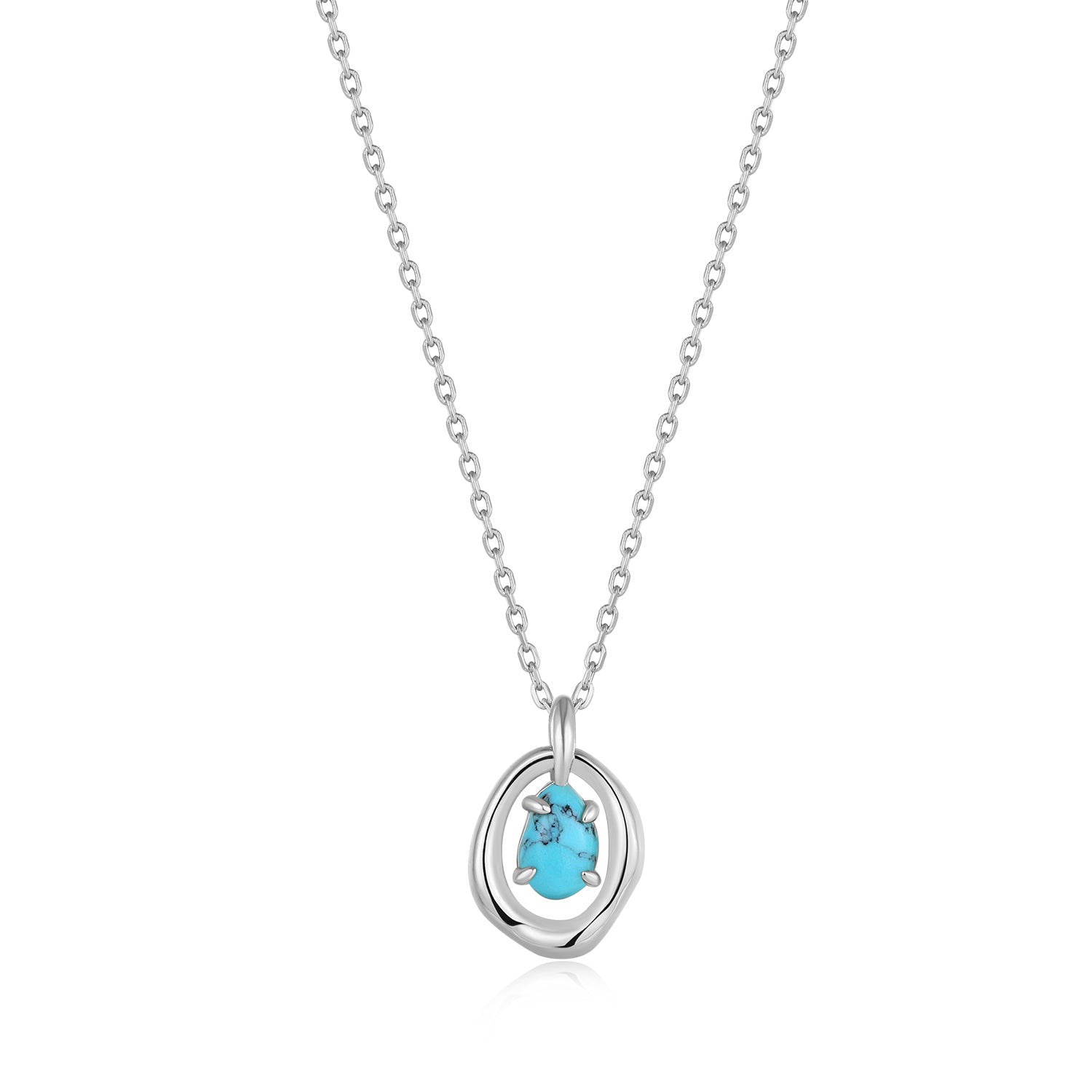 Ania Haie Silver Turquoise Wave Necklace main image 1