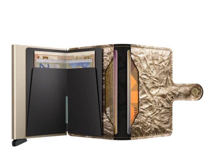 SECRID Miniwallet Crunch Gold Leather SC0539