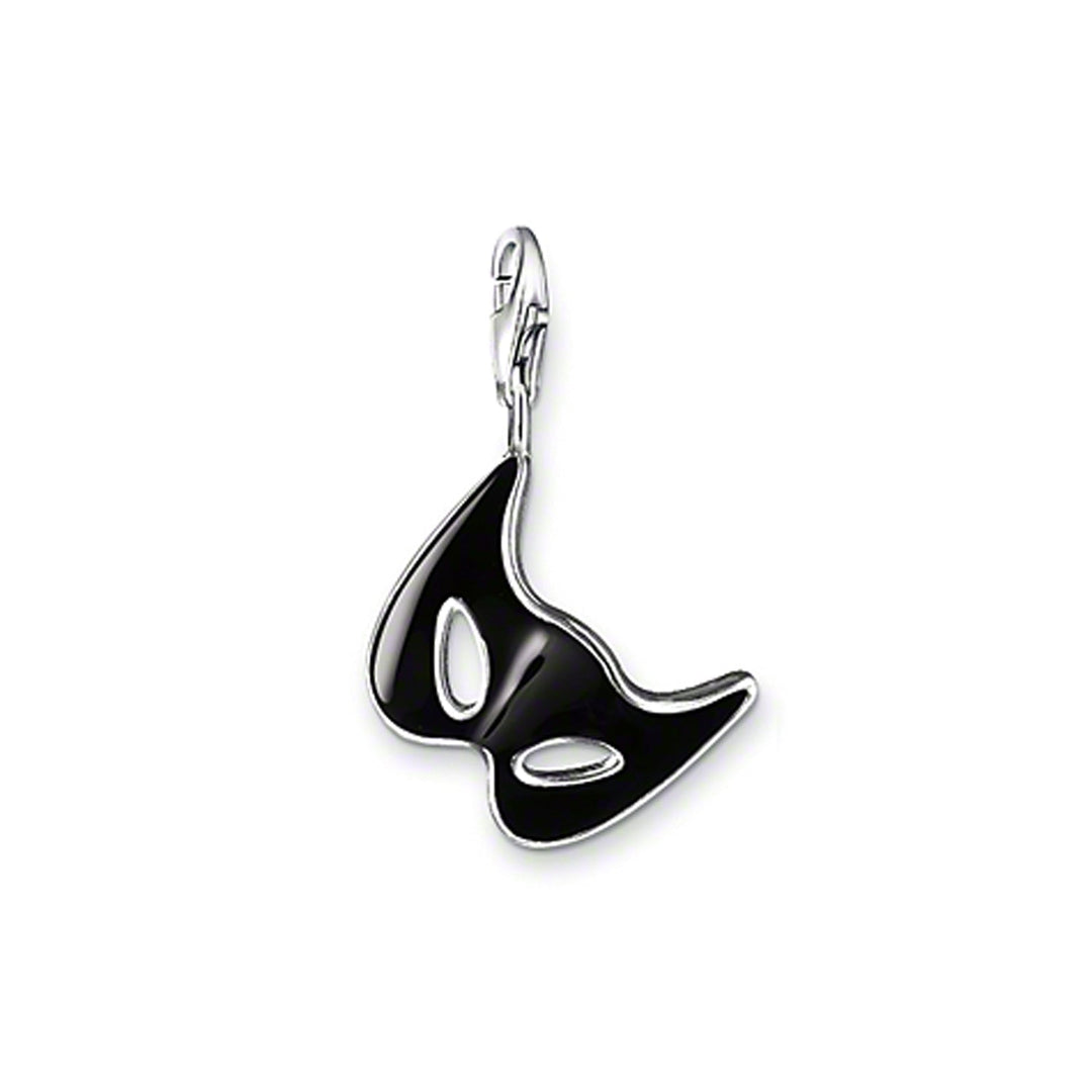 THOMAS SABO Charm Pendant Mask Cat Black