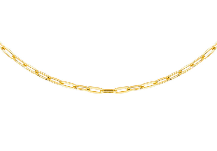 9K Yellow Gold Paper Chain Necklace 50 cm