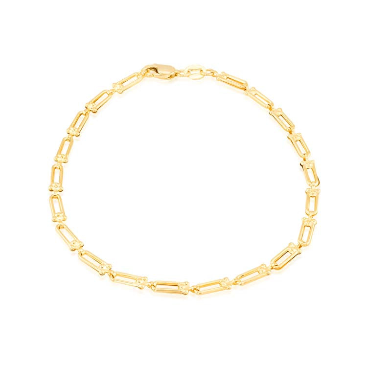 9K Yellow Gold Mini Industrial Chain Bracelet 18cm - B & S Lyncris Jewellers