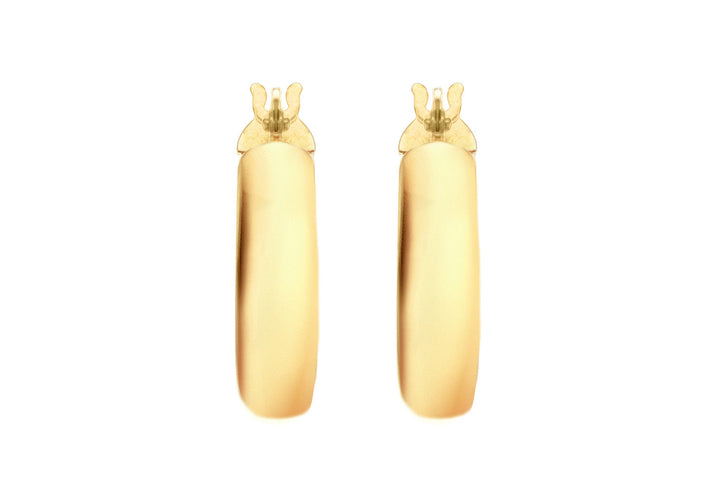 9K Yellow Gold Creole Hoops 15 mm