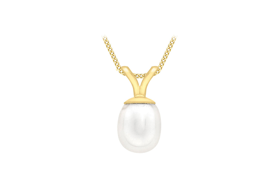 9K Yellow Gold Cult Freshwater Pearl Pendant
