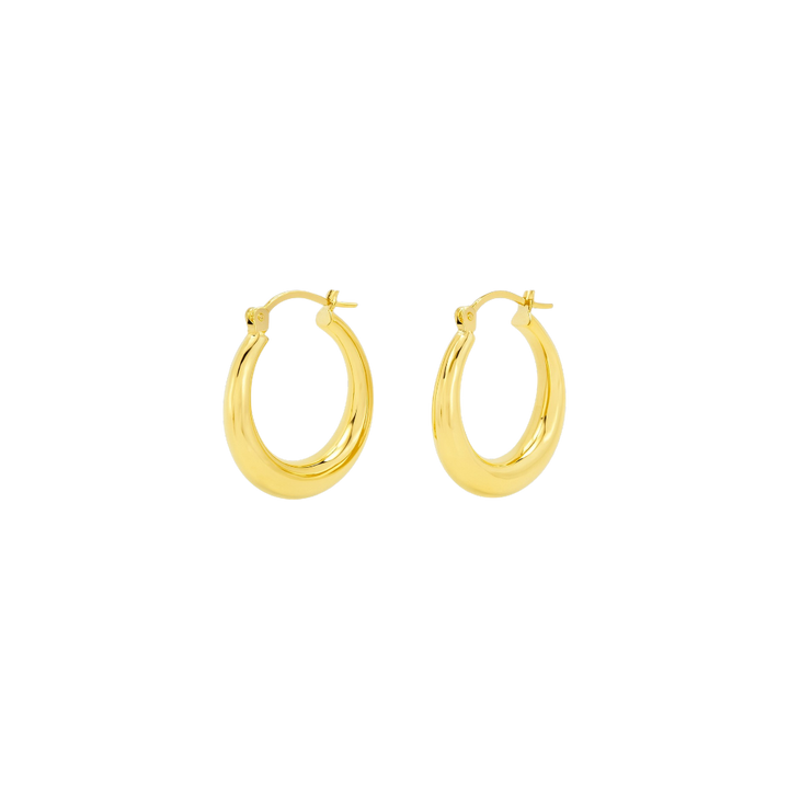 9ct Yellow Gold Graduated Hoop Earrings