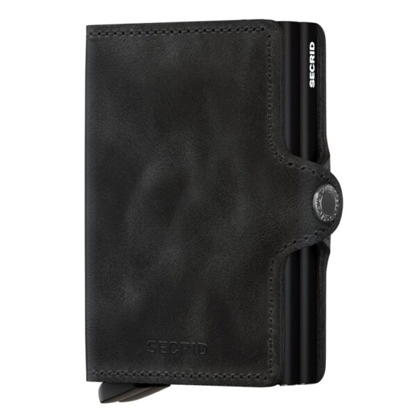 SECRID Twinwallet Vintage Black RFID Wallet SC2983
