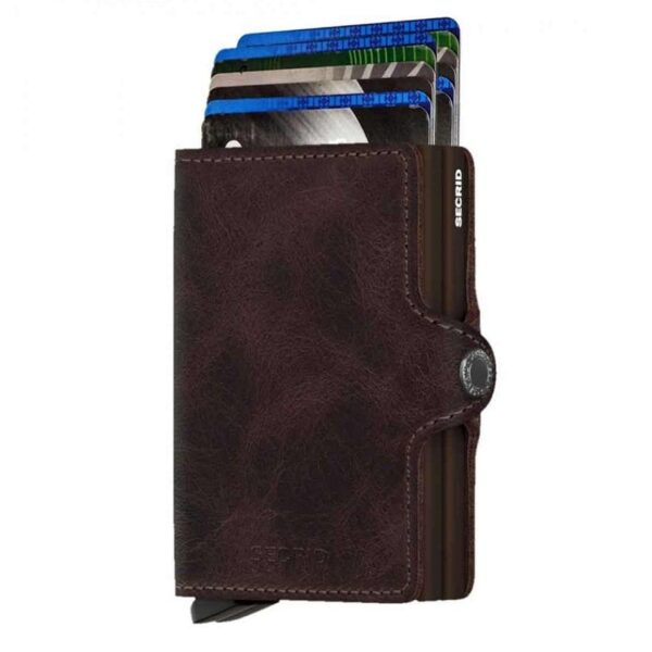 SECRID Twinwallet Vintage Chocolate RFID Wallet SC2181