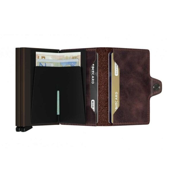 SECRID Twinwallet Vintage Chocolate RFID Wallet SC2181