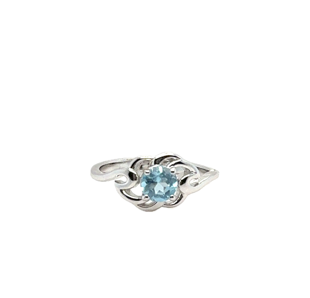 Sterling Silver Fancy Blue Topaz Ring