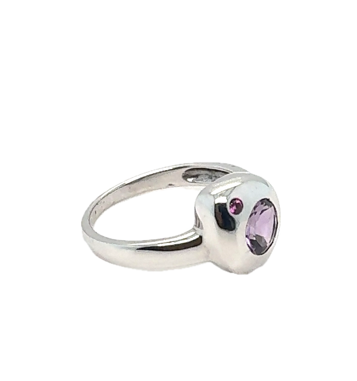 Sterling Silver Modern Amethyst Ring