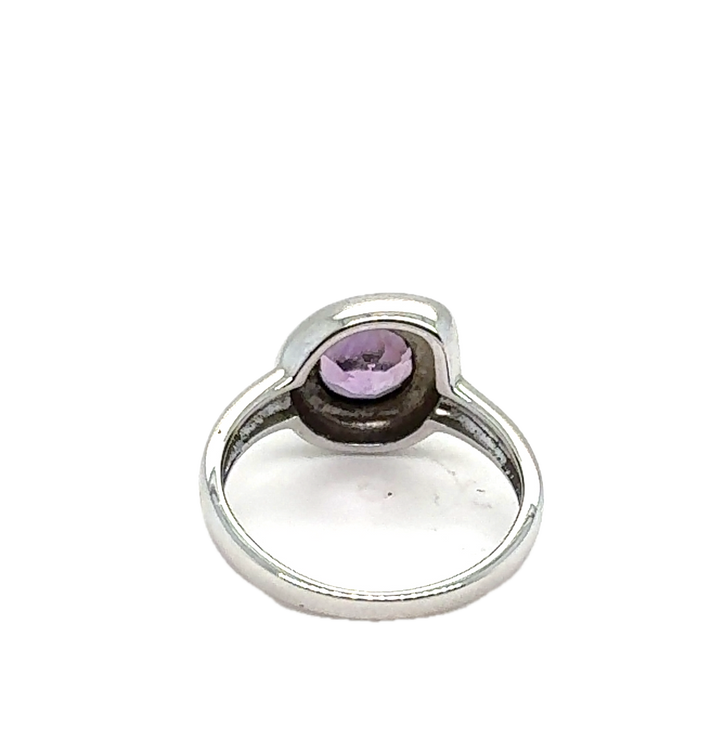 Sterling Silver Modern Amethyst Ring