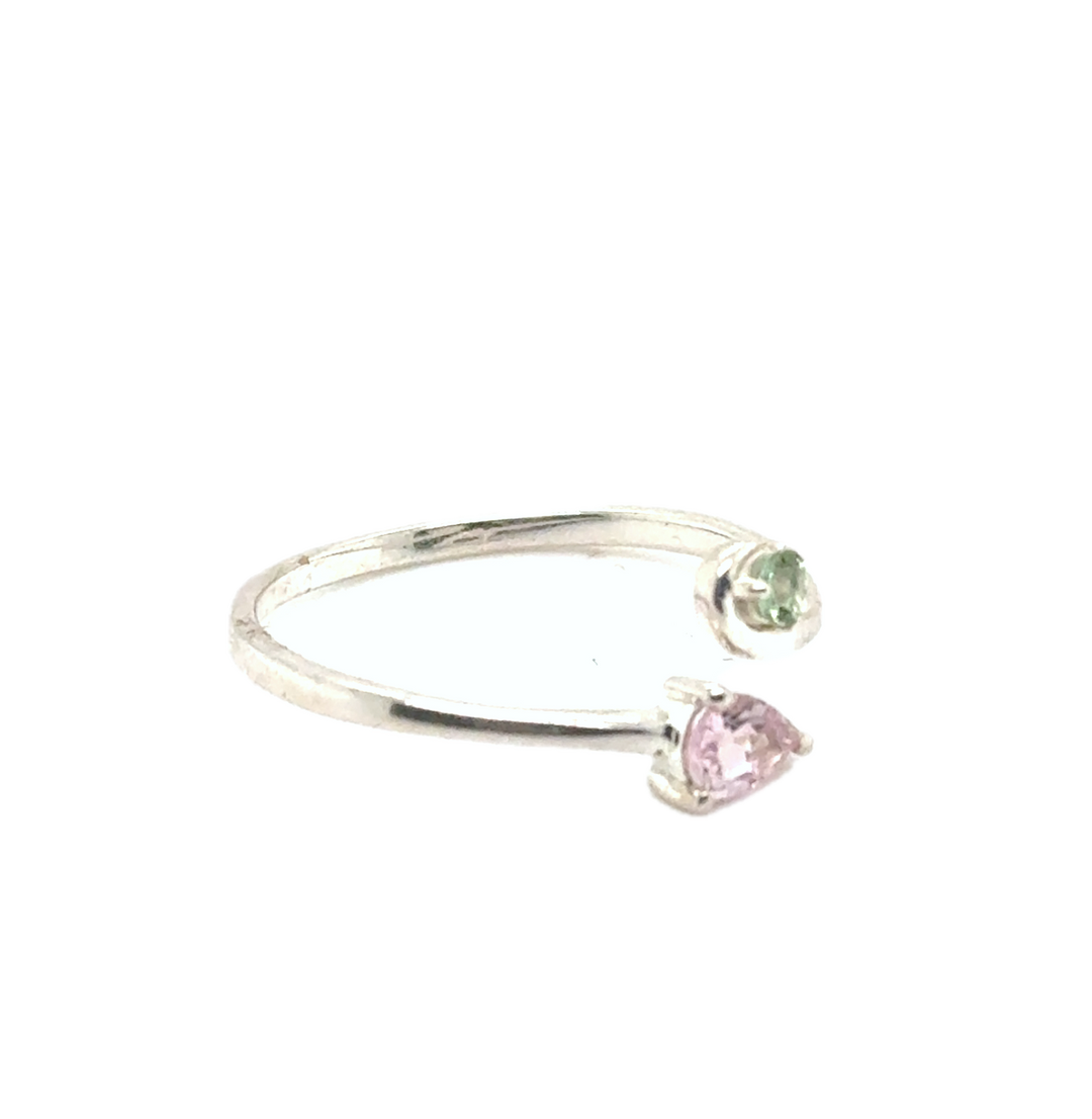 Sterling Silver Open Tourmaline Ring