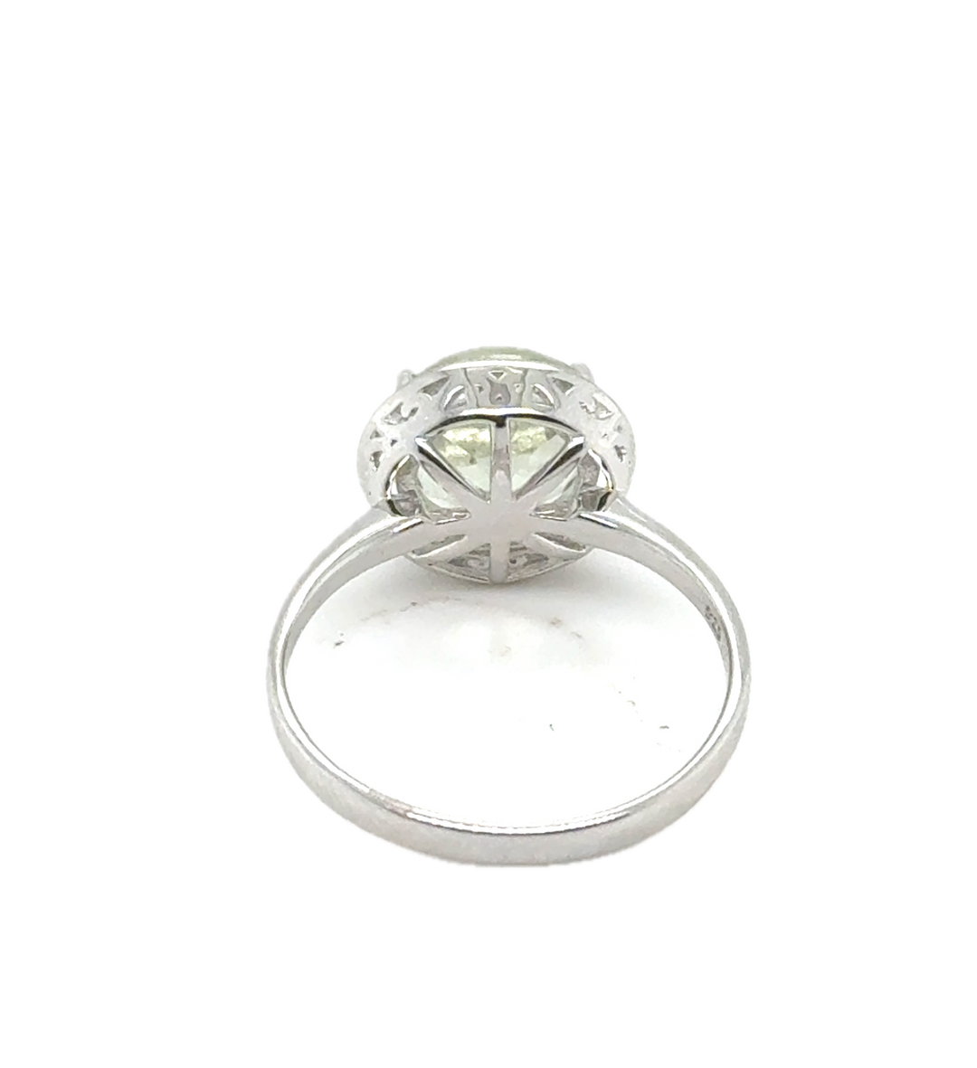 Sterling Silver Green Amethyst Ring