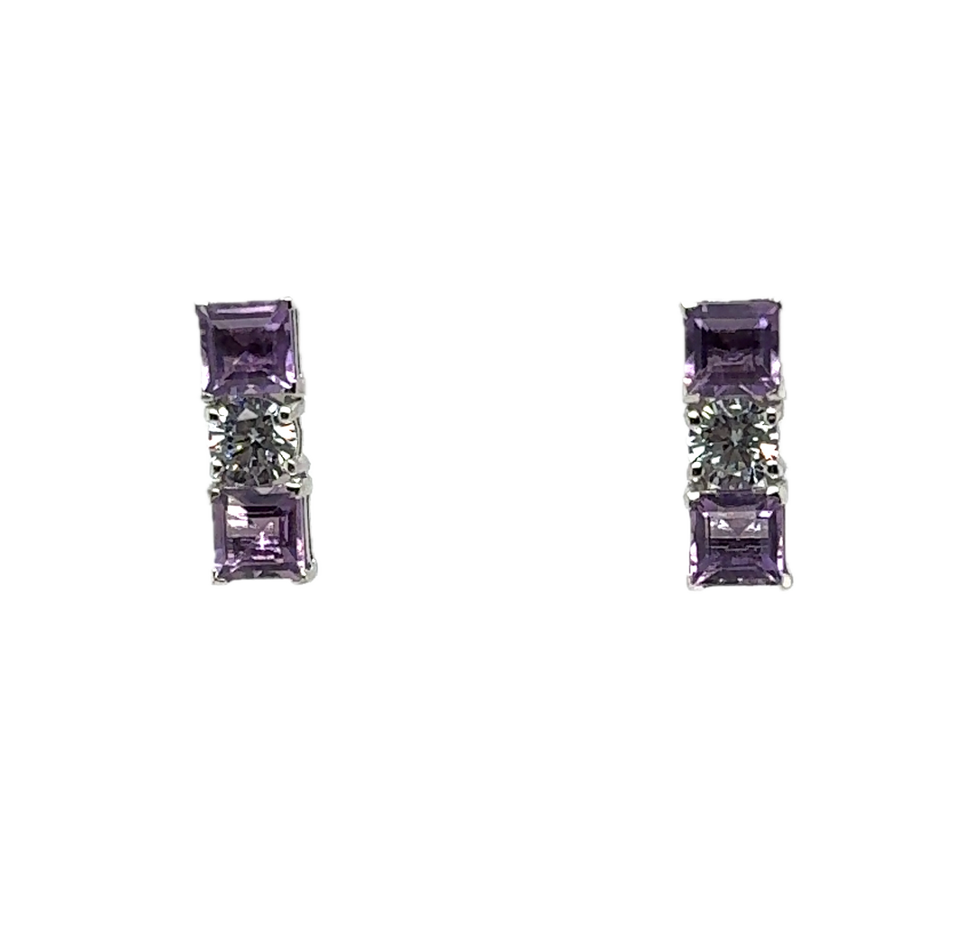 Sterling Silver Amethyst Earrings