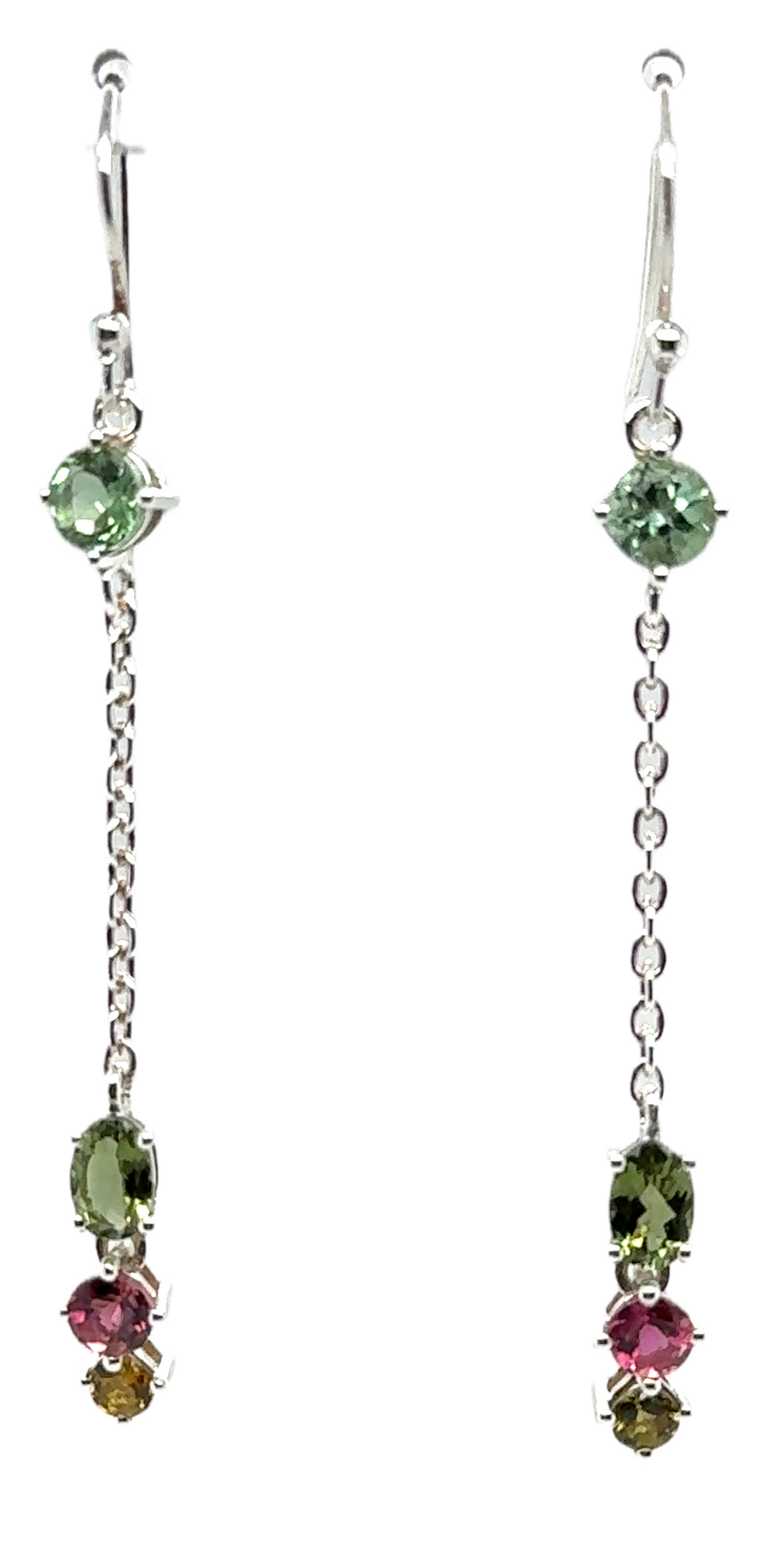 Sterling Silver Tourmaline Drop Earrings