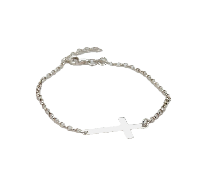 Sterling Silver Cross Bracelet
