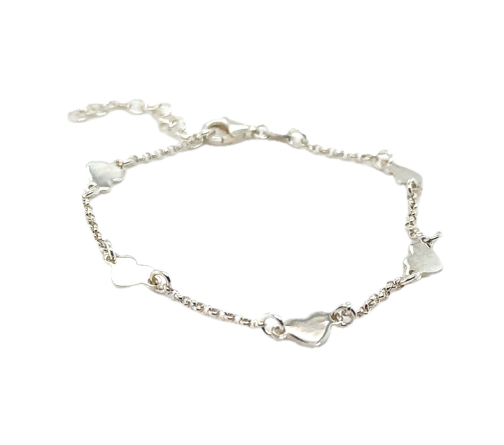 Sterling Silver Hearts Bracelet