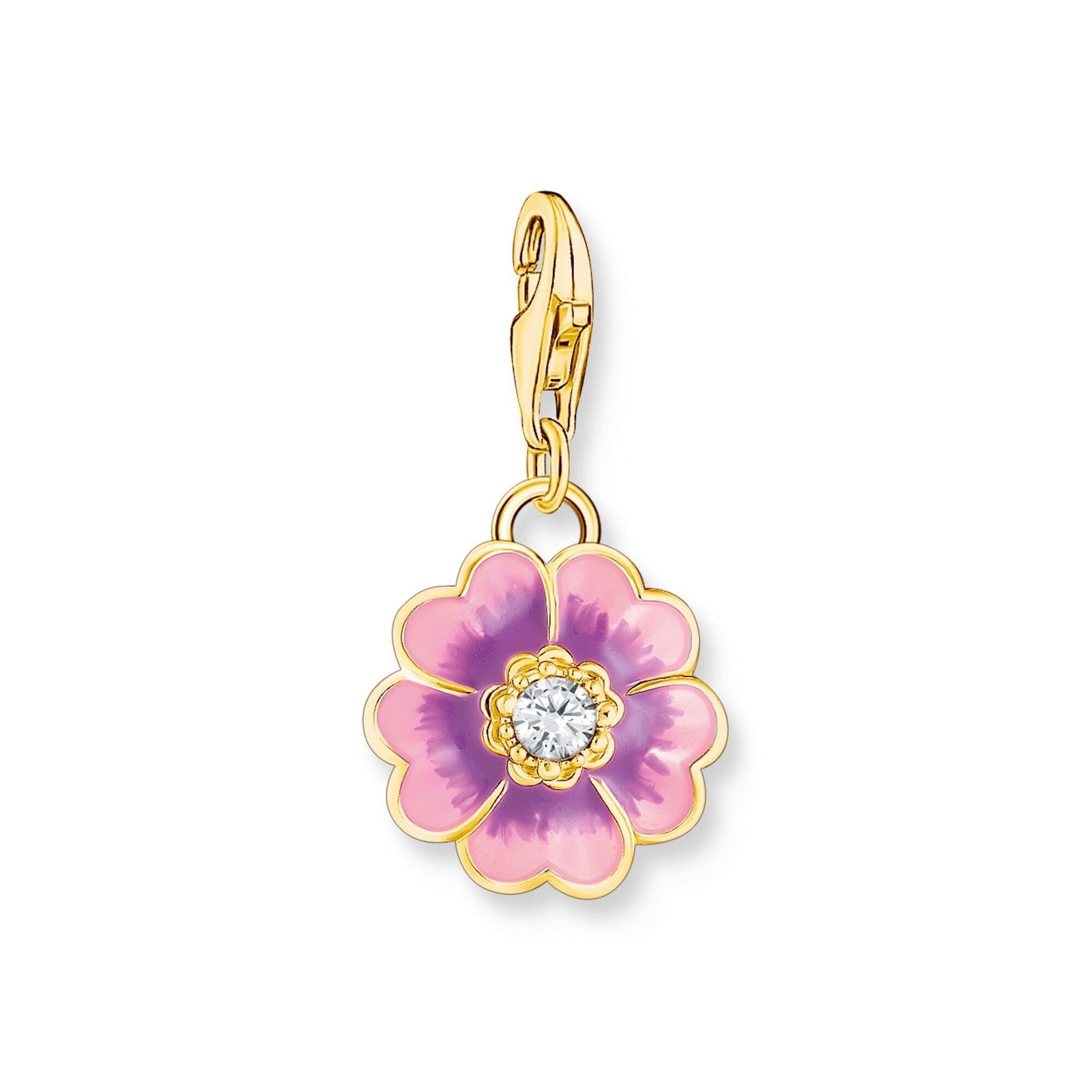 THOMAS SABO Violet Flower Gold Charm - B & S Lyncris Jewellers