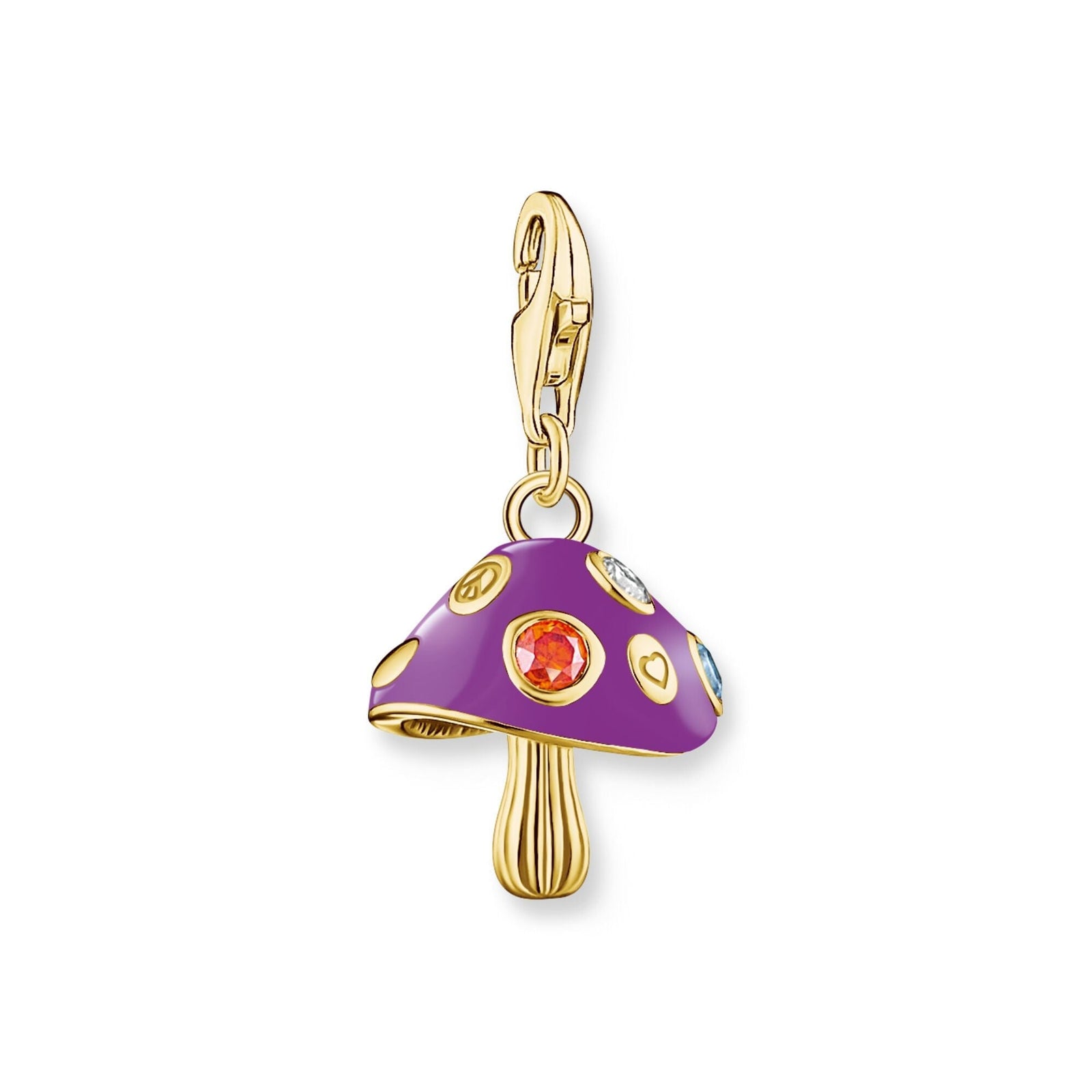 THOMAS SABO Colourful Mushroom Gold Charm - B & S Lyncris Jewellers