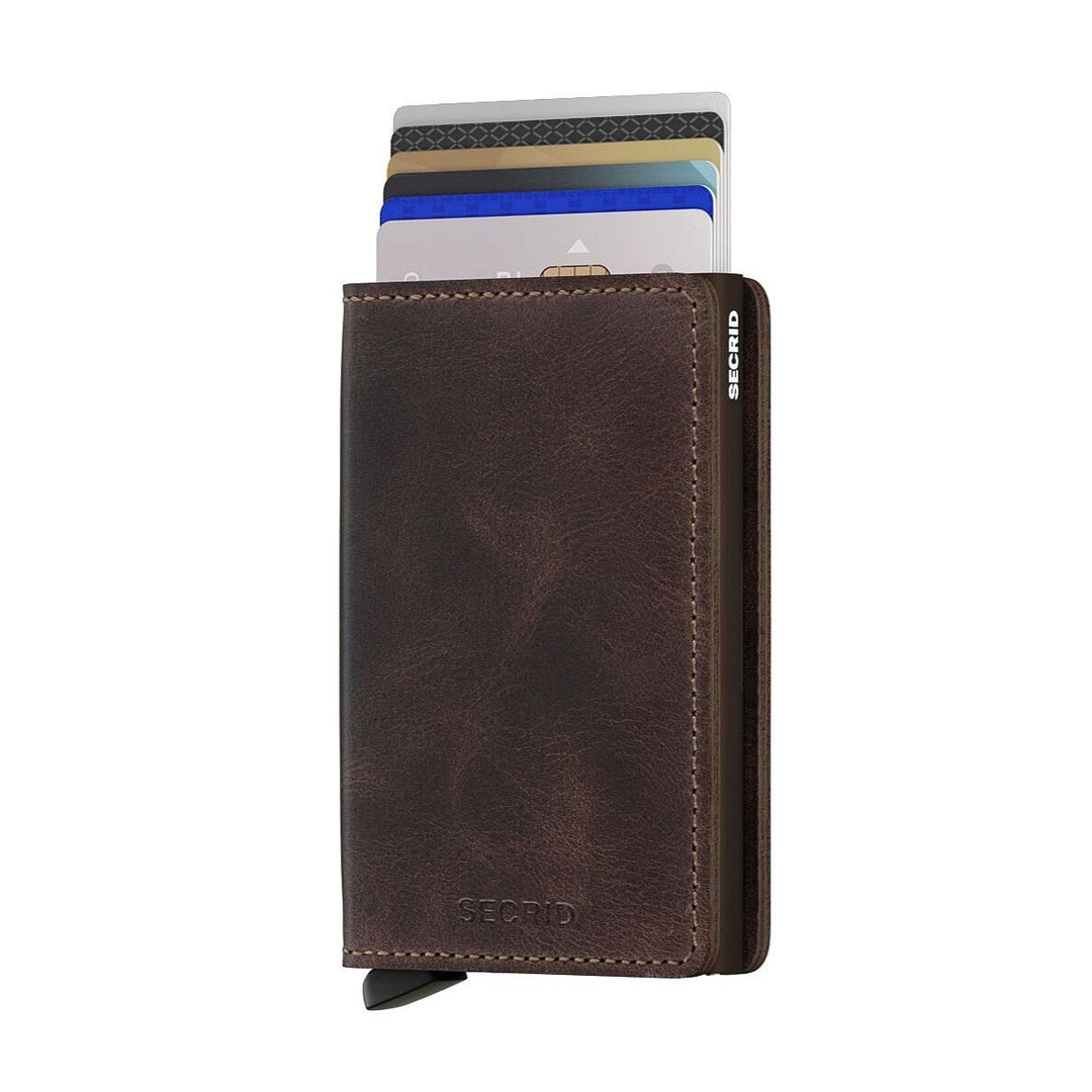SECRID Slimwallet Vintage Chocolate RFID Wallet SC3072