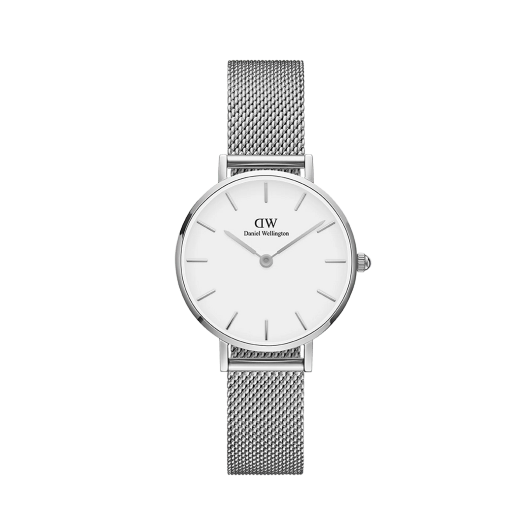 Daniel Wellington Petite 28 Sterling Silver &amp; White Watch