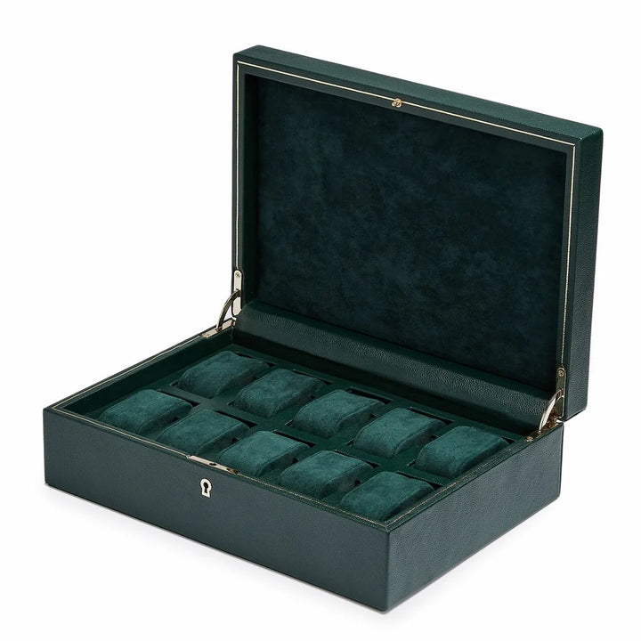 Wolf British Racing 10 Piece Watch Box Black