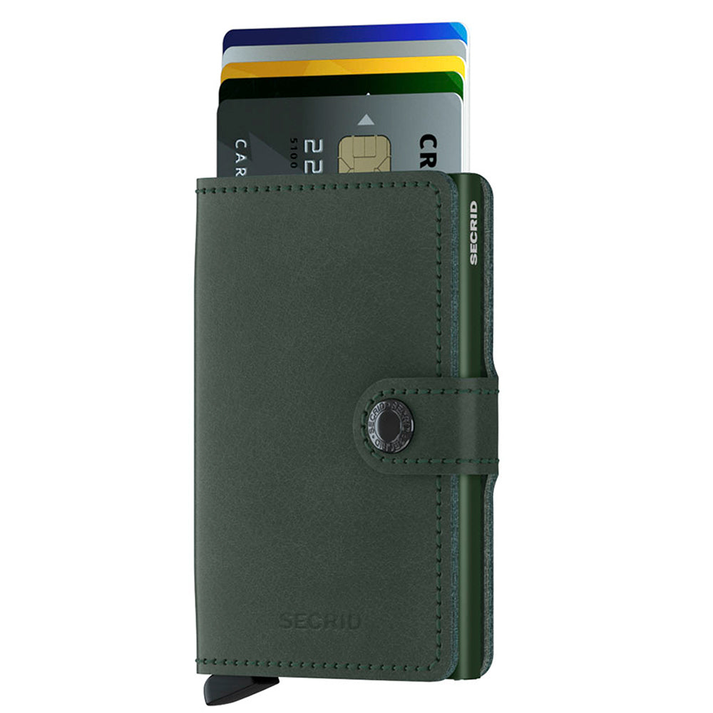 SECRID Miniwallet Original Green Leather RFID SC6707