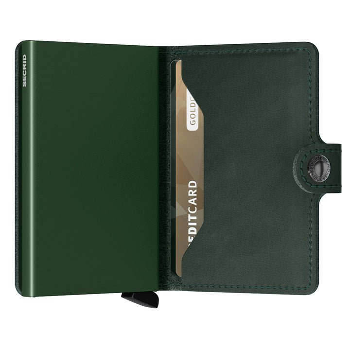 SECRID Miniwallet Original Green Leather RFID SC6707