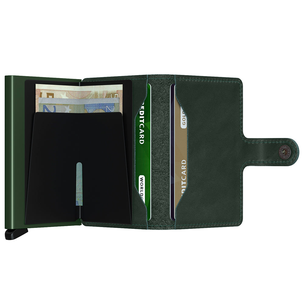 SECRID Miniwallet Original Green Leather RFID SC6707