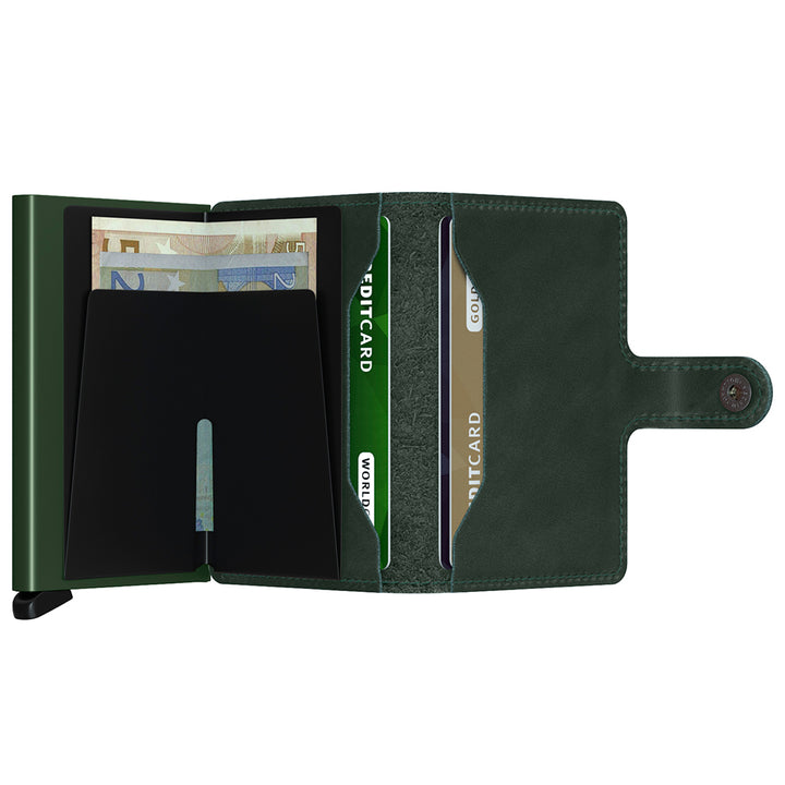 SECRID Miniwallet Original Green Leather RFID SC6707