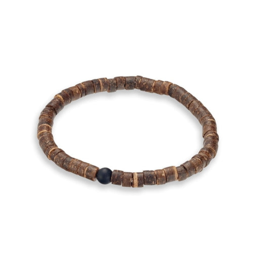 BLAZE Beaded Coconut & Black Onyx Bracelet