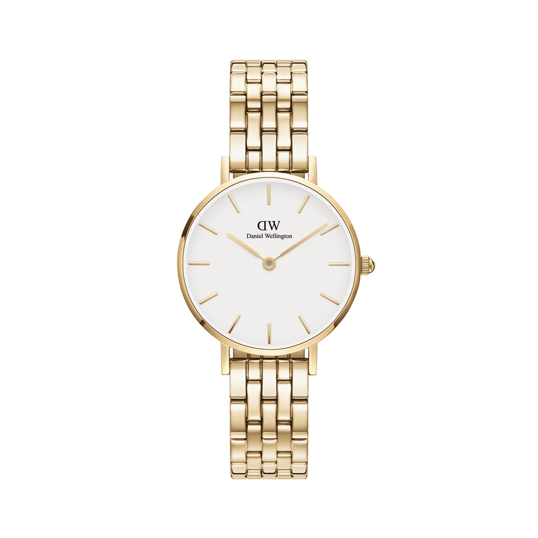 Daniel Wellington Petite 28 5-Link Gold &amp; White Watch