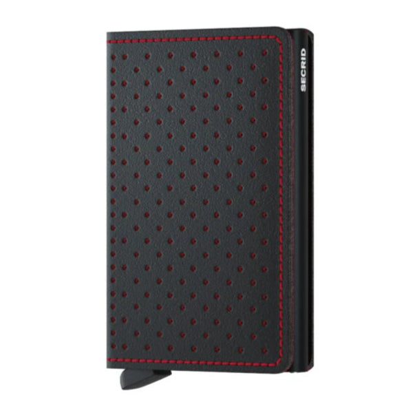 SECRID Slimwallet Perforated Matte Black Red SC9821