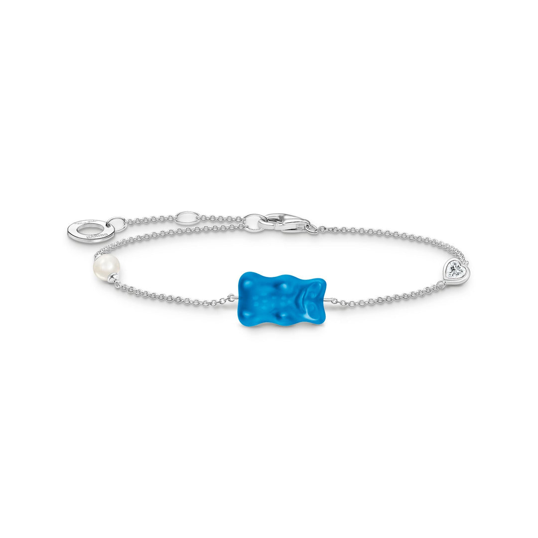 THOMAS SABO Bracelet with blue goldbears, freshwater pearl &amp; zirconia - B &amp; S Lyncris Jewellers