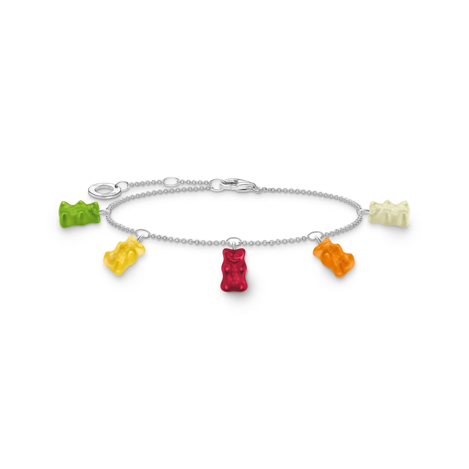 THOMAS SABO Bracelet with 5 colourful goldbears - B & S Lyncris Jewellers