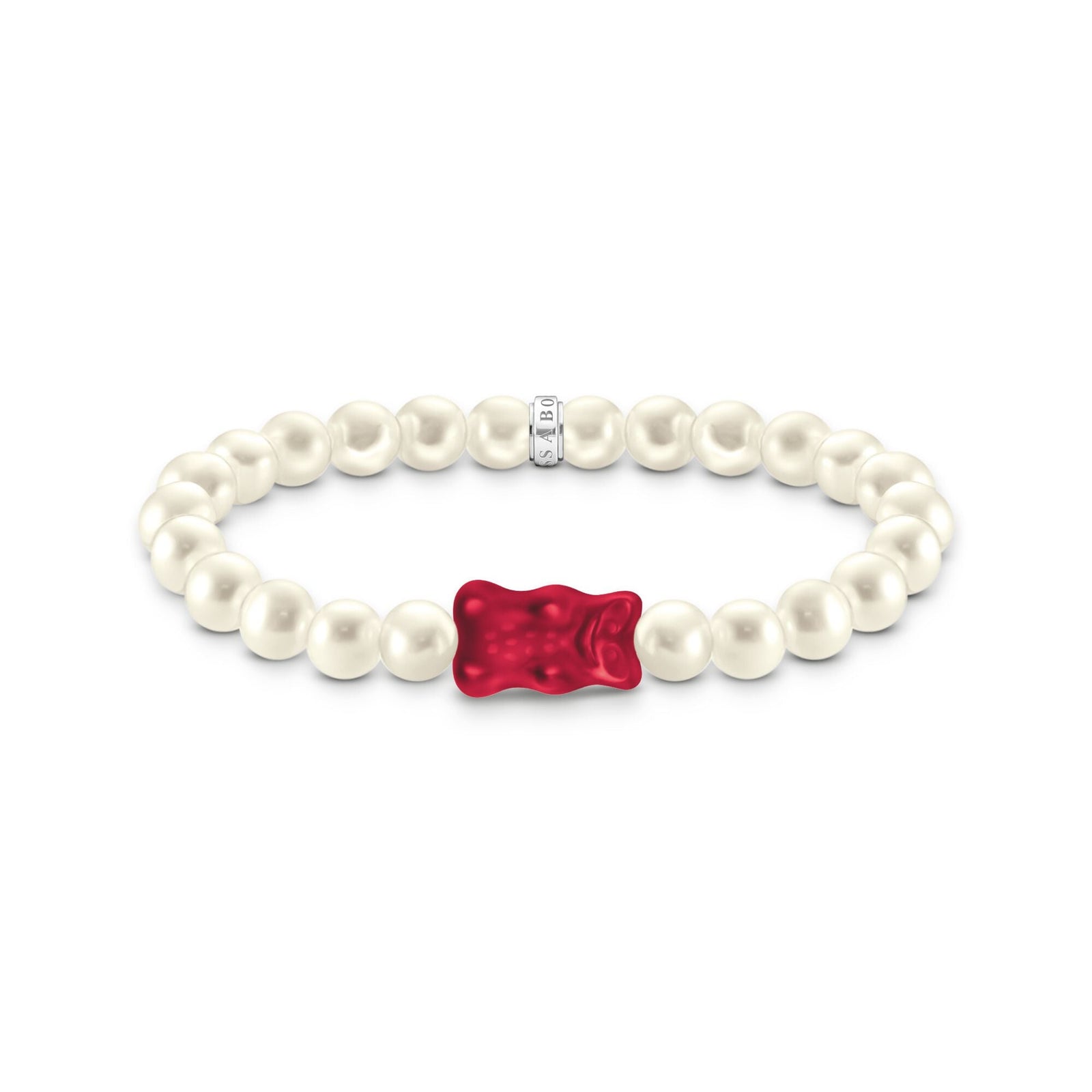 THOMAS SABO Pearl bracelet with red goldbears - B & S Lyncris Jewellers