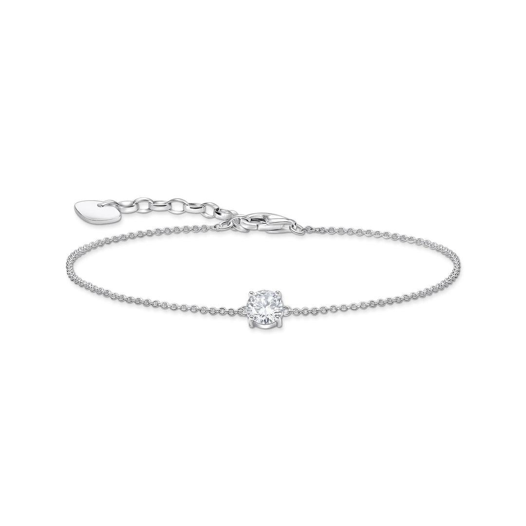THOMAS SABO Bracelet with white zirconia pendant - B &amp; S Lyncris Jewellers
