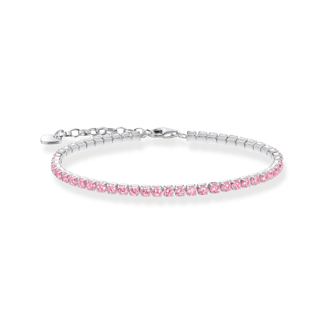 THOMAS SABO Tennis bracelet with pink zirconia - B &amp; S Lyncris Jewellers