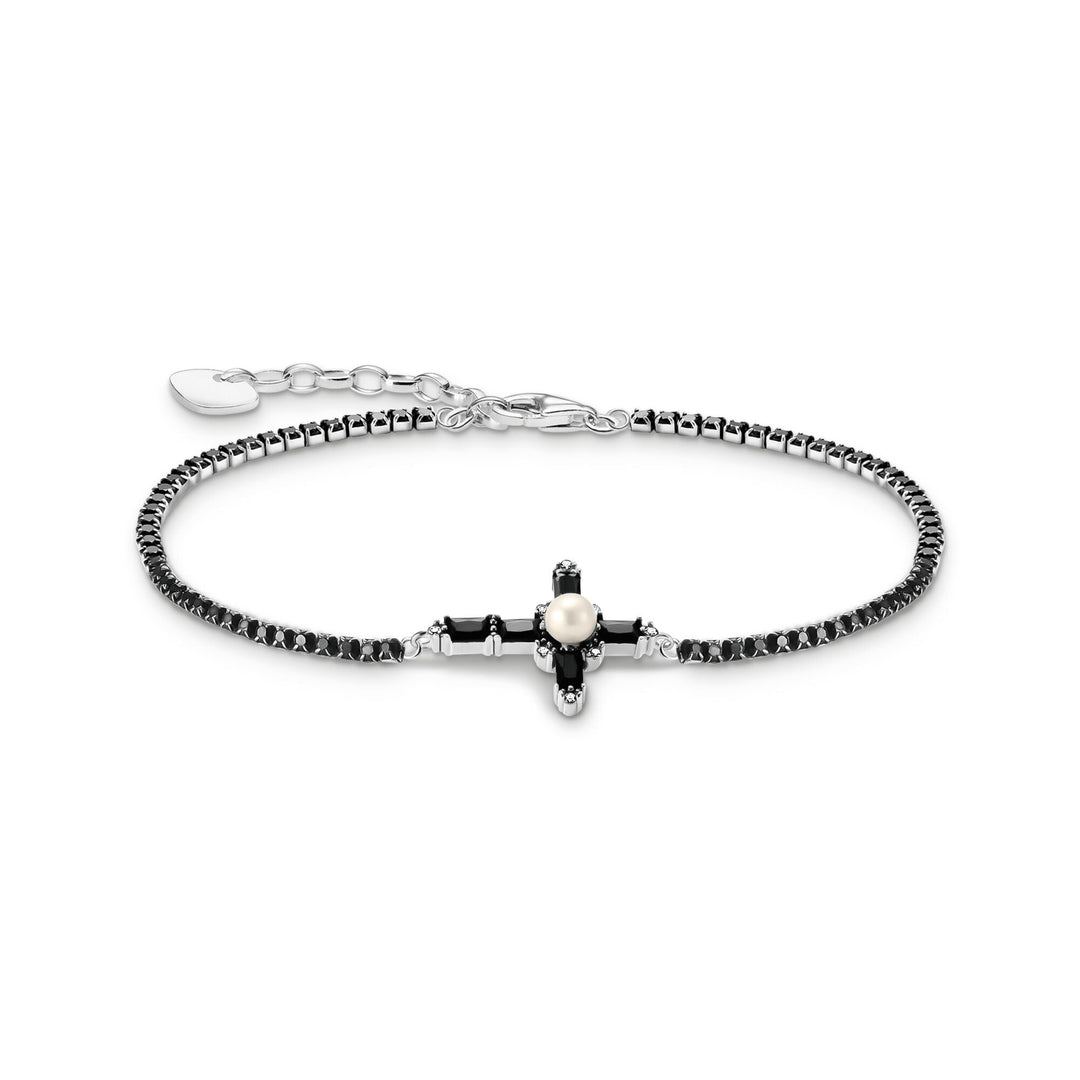 THOMAS SABO Romance Bracelet Black Cross - B &amp; S Lyncris Jewellers