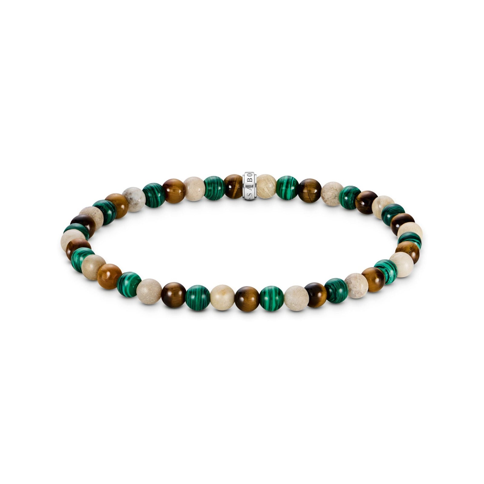 THOMAS SABO Bracelet with earth and green beads - B & S Lyncris Jewellers