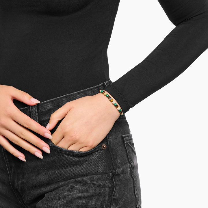 THOMAS SABO Bracelet with earth and green beads