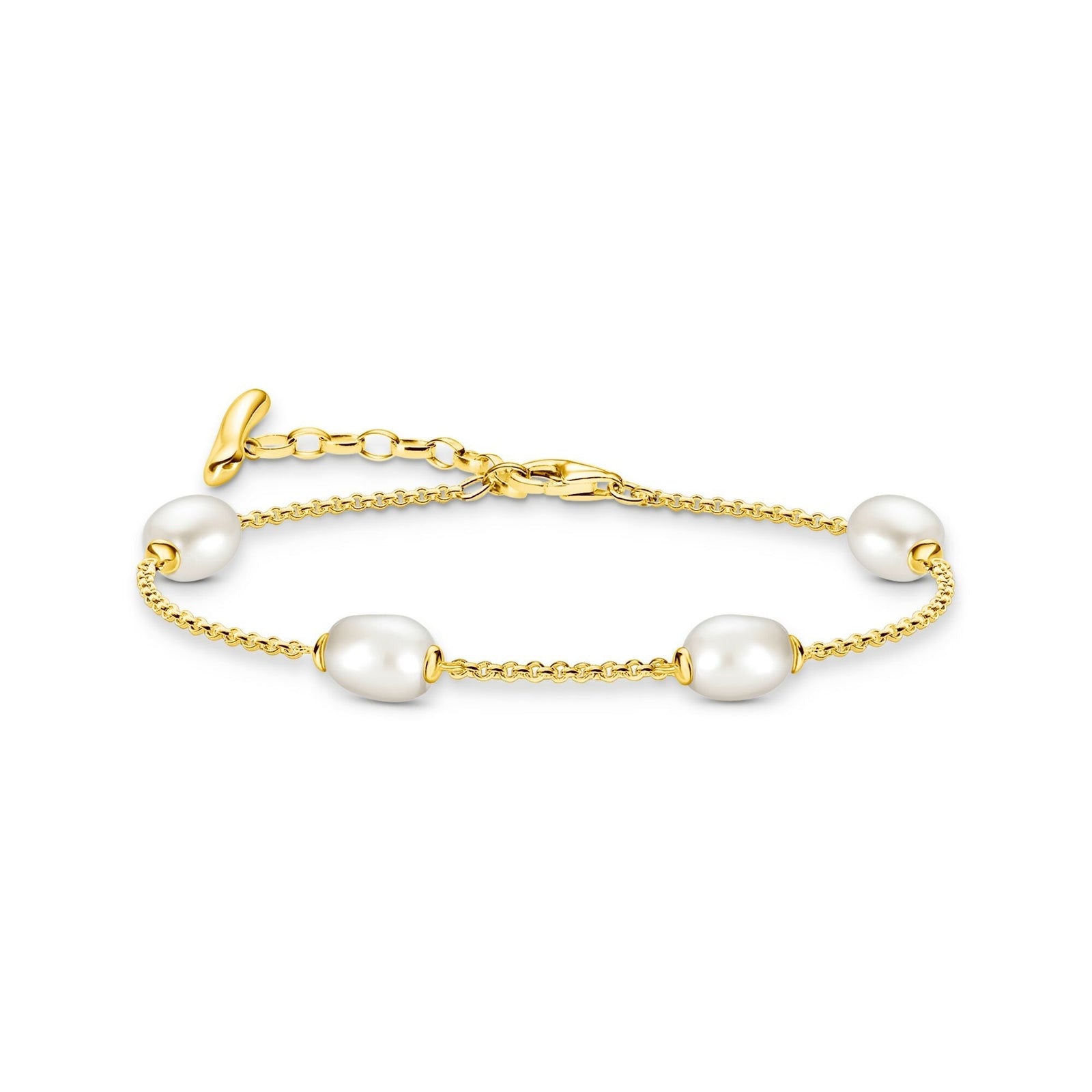 THOMAS SABO Bracelet with Freshwater Pearls in Gold - B & S Lyncris Jewellers