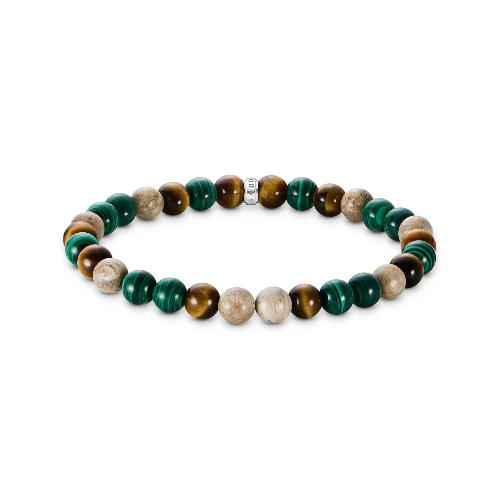 THOMAS SABO Bracelet with earth and green beads - B & S Lyncris Jewellers