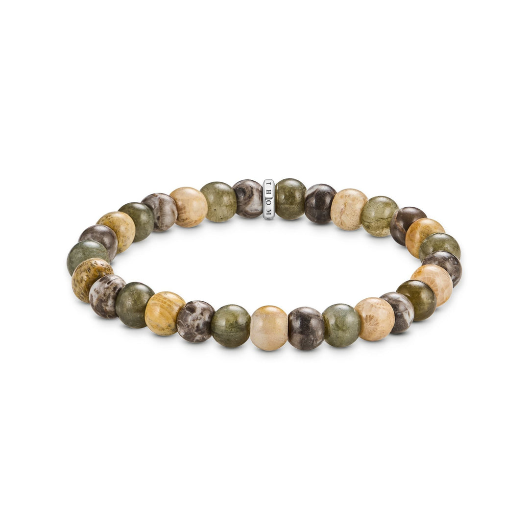 THOMAS SABO Bracelet with labradorite and crocodile jasper beads