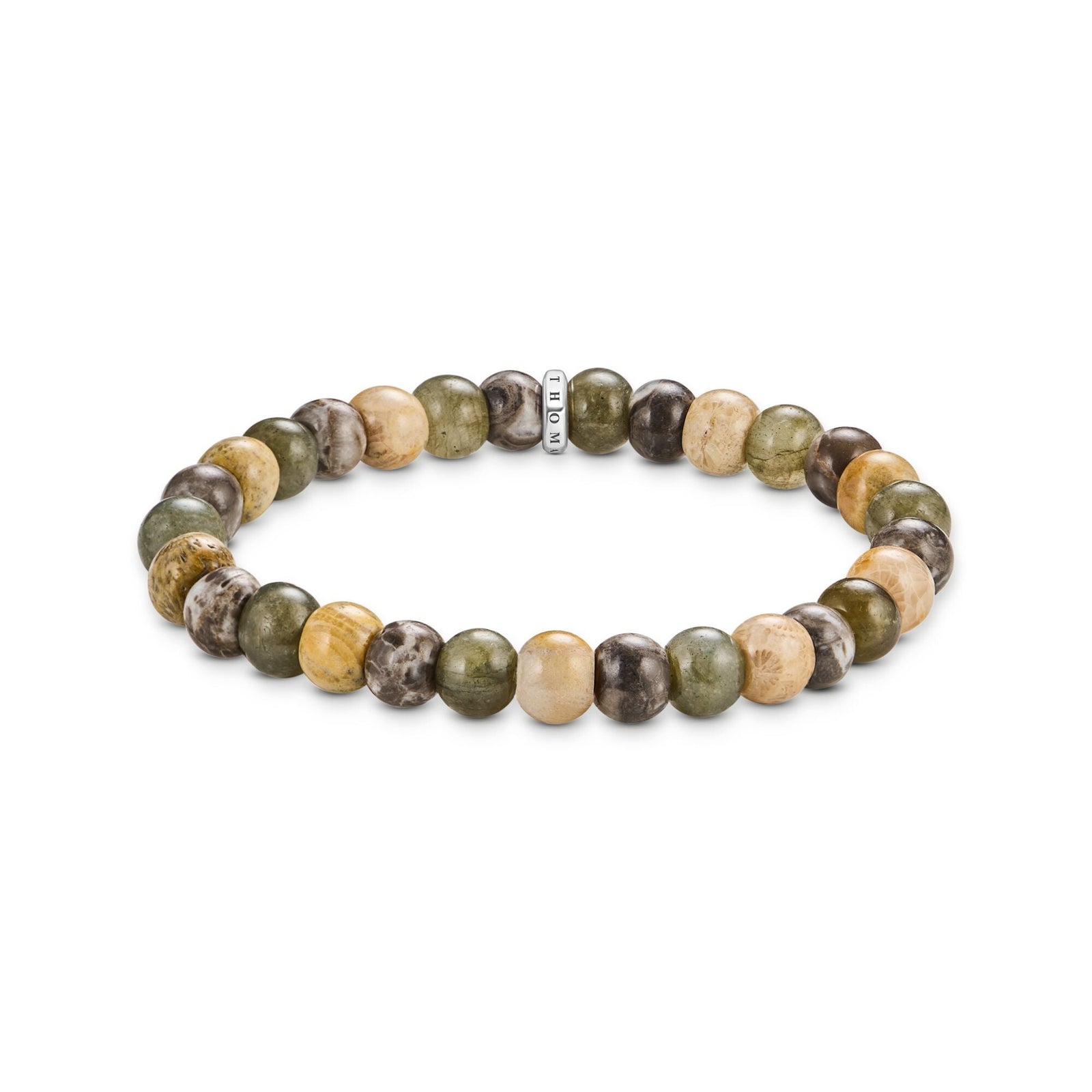 THOMAS SABO Bracelet with labradorite and crocodile jasper beads - B & S Lyncris Jewellers