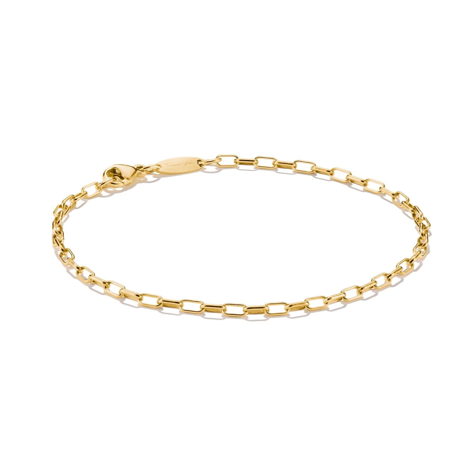 THOMAS SABO Charm bracelet paperclip Gold - B & S Lyncris Jewellers