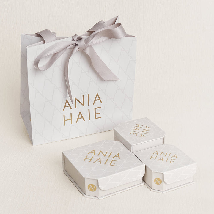 Ania Haie Gold Heart Clasp Huggie Hoop Earrings