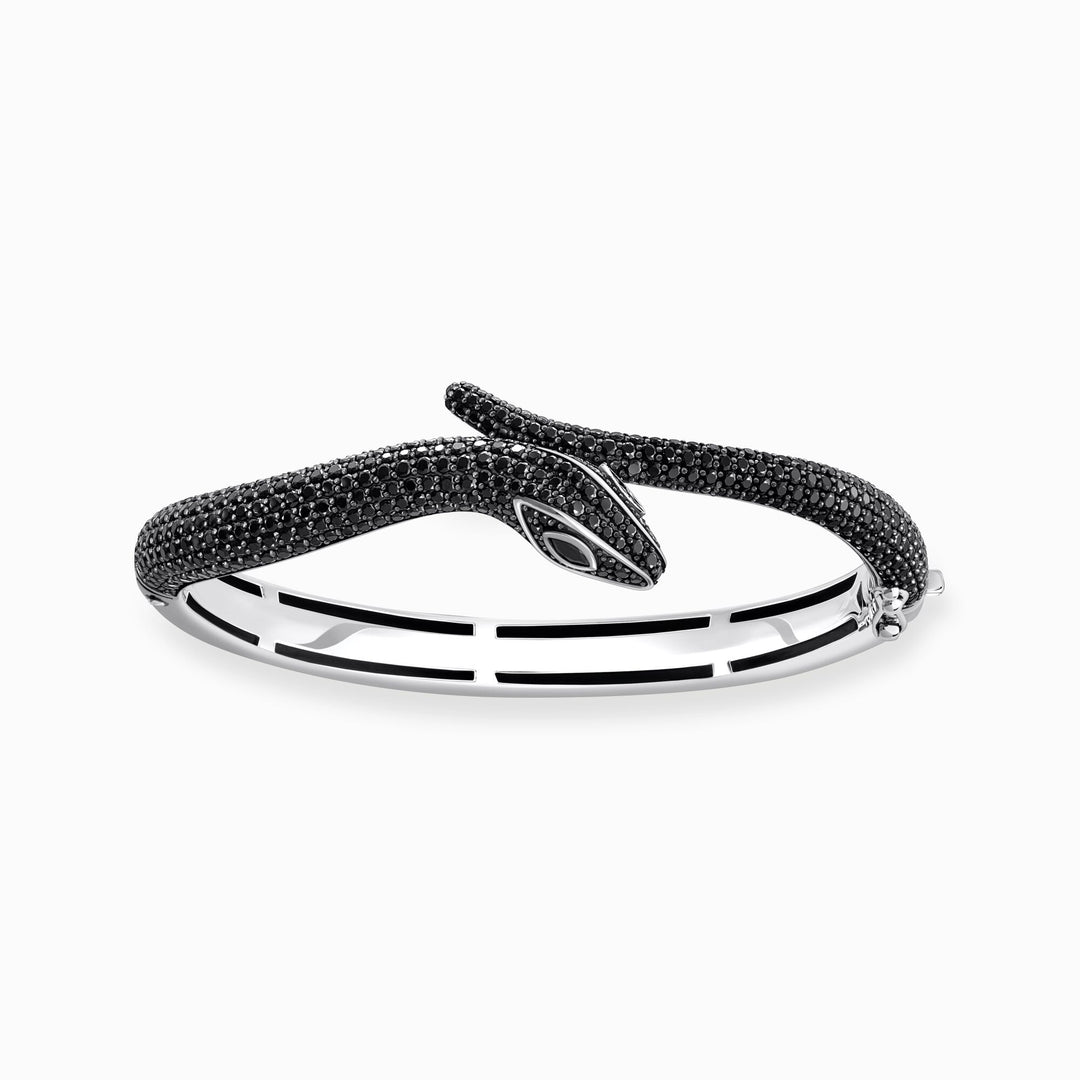 THOMAS SABO Snake bracelet with black zirconia - B &amp; S Lyncris Jewellers