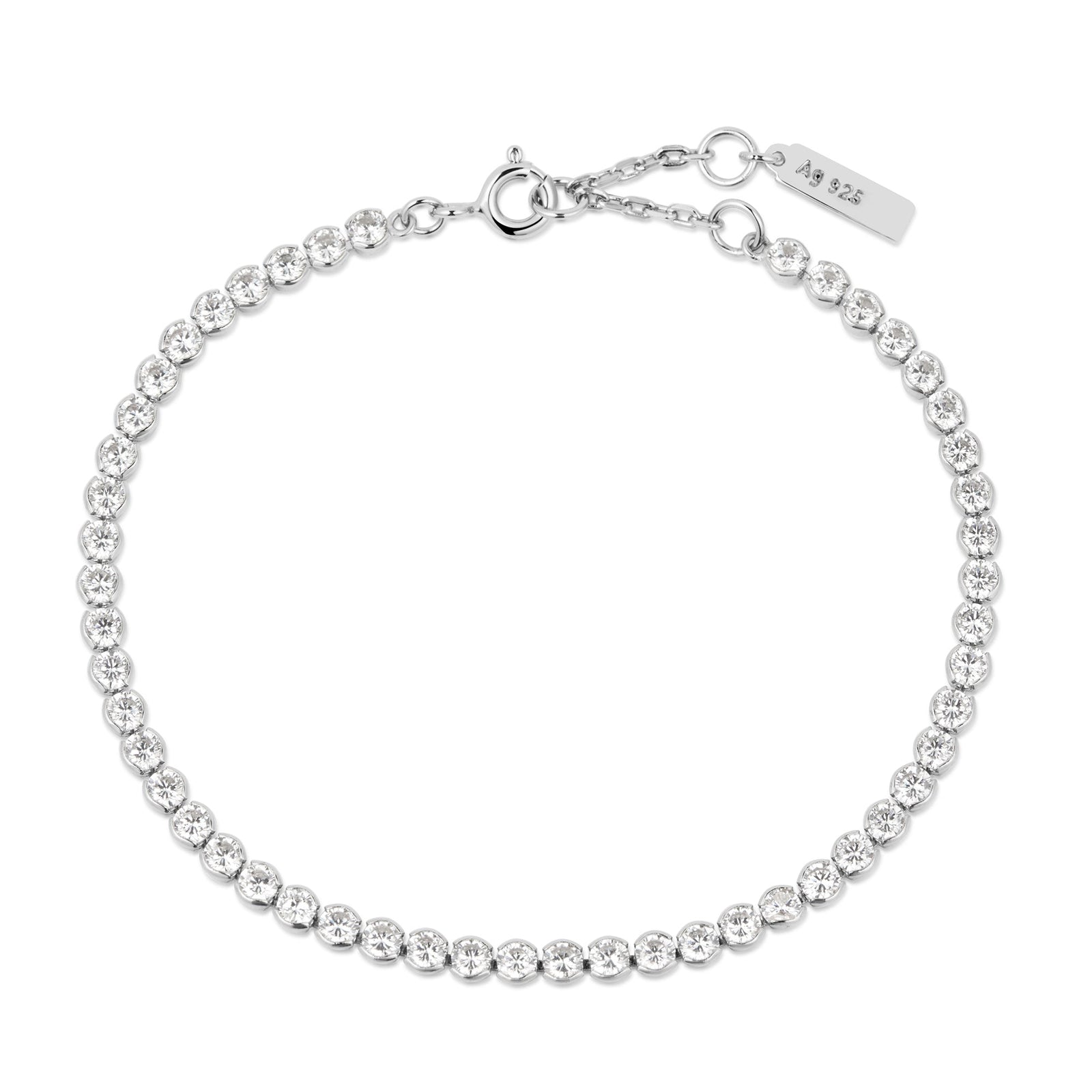 Ania Haie Silver Row Bezel Set Bracelet - B & S Lyncris Jewellers