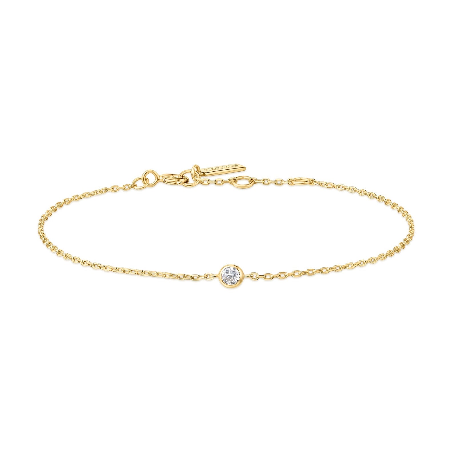 Ania Haie Gold Sparkle Bezel Bracelet - B & S Lyncris Jewellers